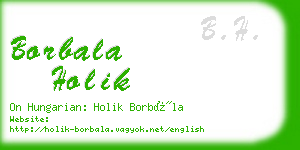 borbala holik business card